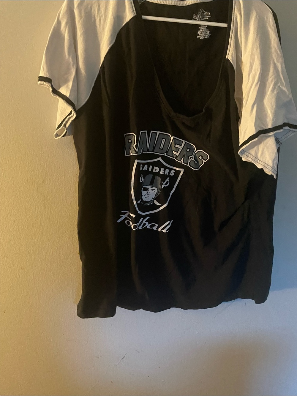 Majestic Black and White Team Logo Tee